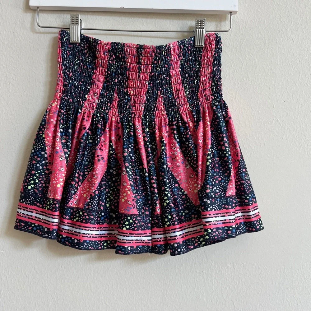 Lucky in Love Women's Long Flower Power Smocked Skirt - Picture 3 of 3